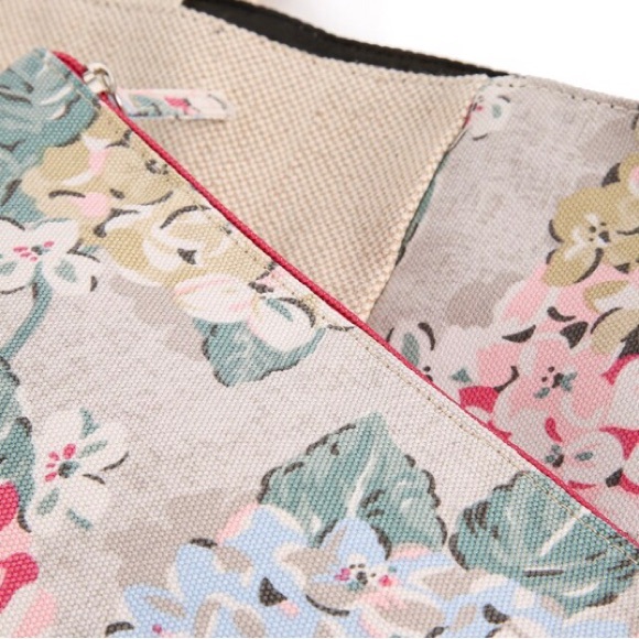 DSW Floral Print Tote Weekend Beach Gym Bag - Picture 7 of 11